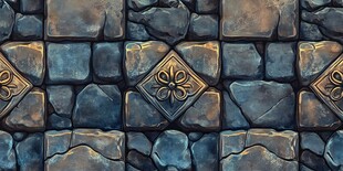 复古石砖地面纹理图案