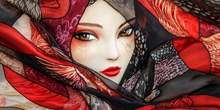 神秘面纱下的梦幻女子