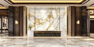 奢华大理石玄关背景墙