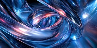 炫彩流动的抽象光影漩涡