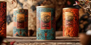 中式古风茶叶罐精美展示
