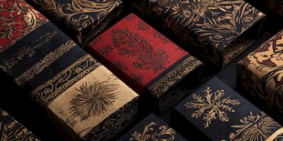 华丽复古风花纹包装礼盒