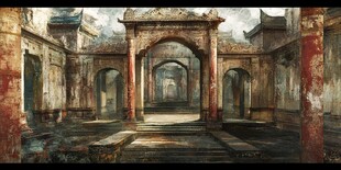 古老破败的中式庭院遗址