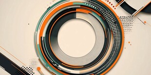 几何环形抽象艺术图案