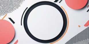 简约几何风圆形元素背景图