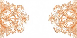 橙色华丽花纹装饰图案