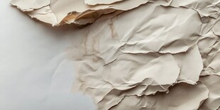 皱巴巴的旧纸张纹理特写