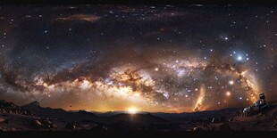 梦幻星空下的静谧宇宙