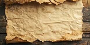 复古旧纸张置于木质背景