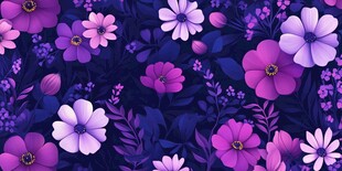 紫色花卉图案背景