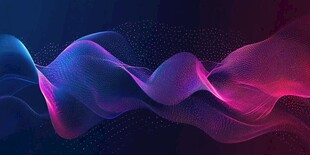 梦幻渐变流动波纹背景图