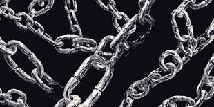 银色链条交织图案