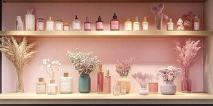 粉色系香薰摆件展示架