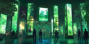 沉浸梦幻光影森林互动空间