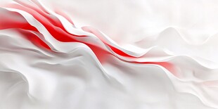 红白飘带抽象动感画面