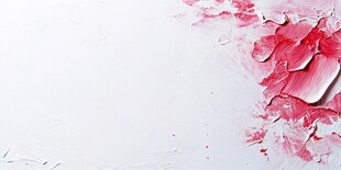 白色背景上的粉色颜料痕迹