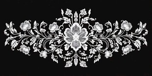 古典花卉对称纹样装饰图案