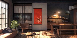 现代中式风的温馨客厅空间