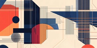 抽象几何构成艺术图案