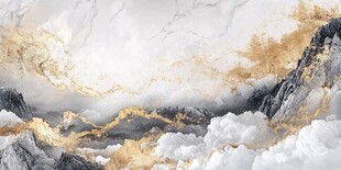 金纹云海大理石山水图景