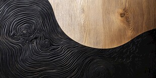 木与黑纹交织的艺术纹理