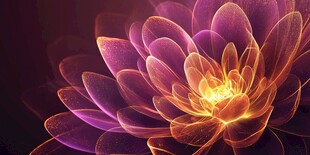 梦幻炫彩发光花朵艺术图