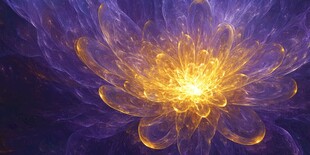 梦幻炫彩绽放花朵