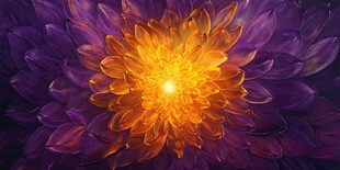 梦幻炫彩花朵绽放
