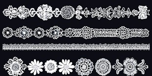 精美白色蕾丝花边图案集