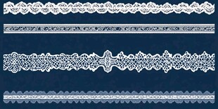 精美白色蕾丝花边图案集