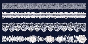 精美白色蕾丝花边图案集