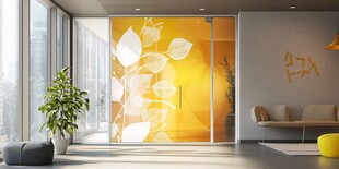 明亮现代风玻璃隔断室内空间