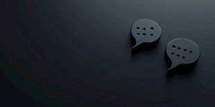 黑色对话气泡图标