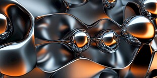 金属质感流体形态艺术图