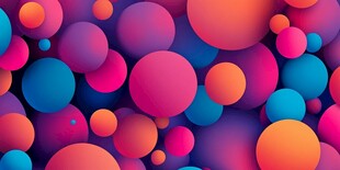 多彩圆球背景图
