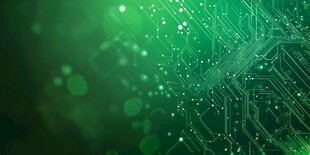 绿色科技电路板背景图