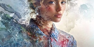 梦幻双重曝光人像艺术照