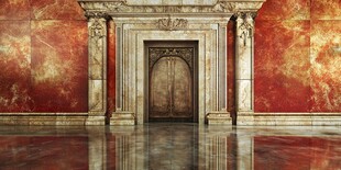 古典华丽宫殿门场景