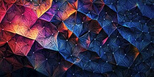 梦幻多彩几何立体图案
