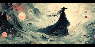 古风侠客漫步奇幻山水间