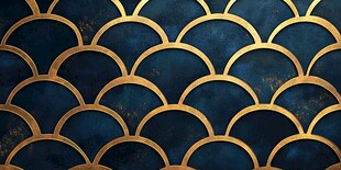 深蓝金纹鱼鳞状纹理背景