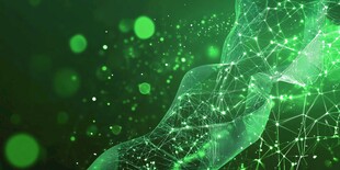 绿色科技风抽象网络背景图