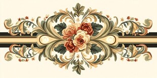 欧式花卉复古装饰纹样