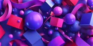 炫彩几何元素创意组合