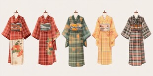 多款精美传统和服展示