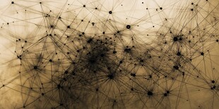 抽象网络结构艺术画面