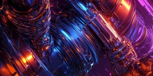 炫彩科幻机械结构特写