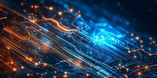 科技感电路板数字未来图景