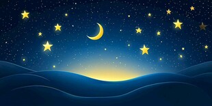 梦幻星空下的静谧夜色