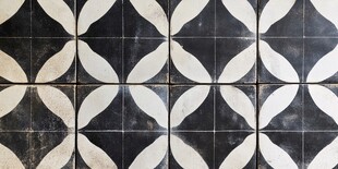 黑白几何花纹瓷砖图案